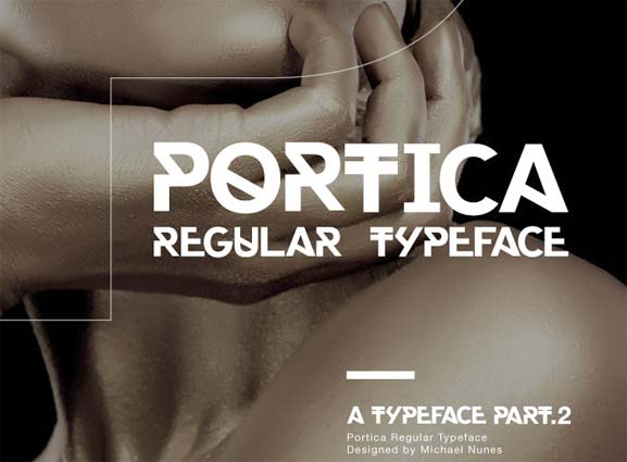 Portica tipografía regular sans serif gratis para diseños